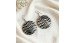 New Design Painting Wood Earrings Black & White